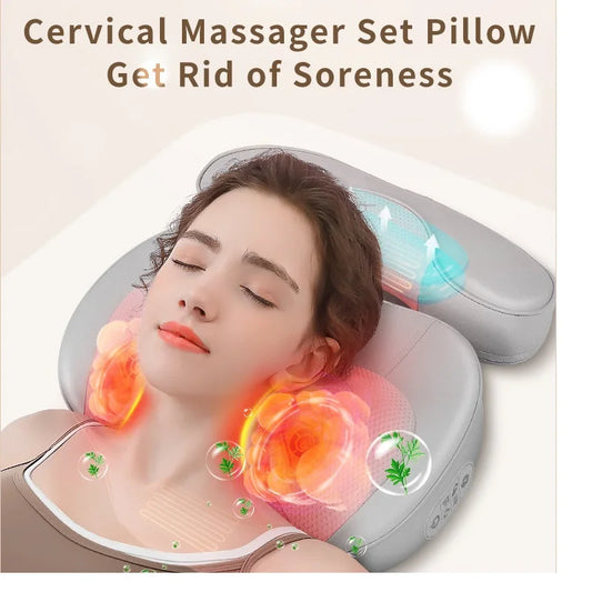 2 In 1 Neck Massager Pillow